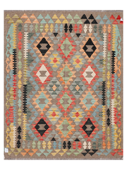 Maimana Afghanistan Kilim Accent Rug - 199 x 159 cm