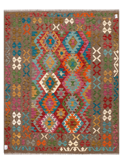 Maimana Afghanistan Kilim Accent Rug - 195 x 155 cm