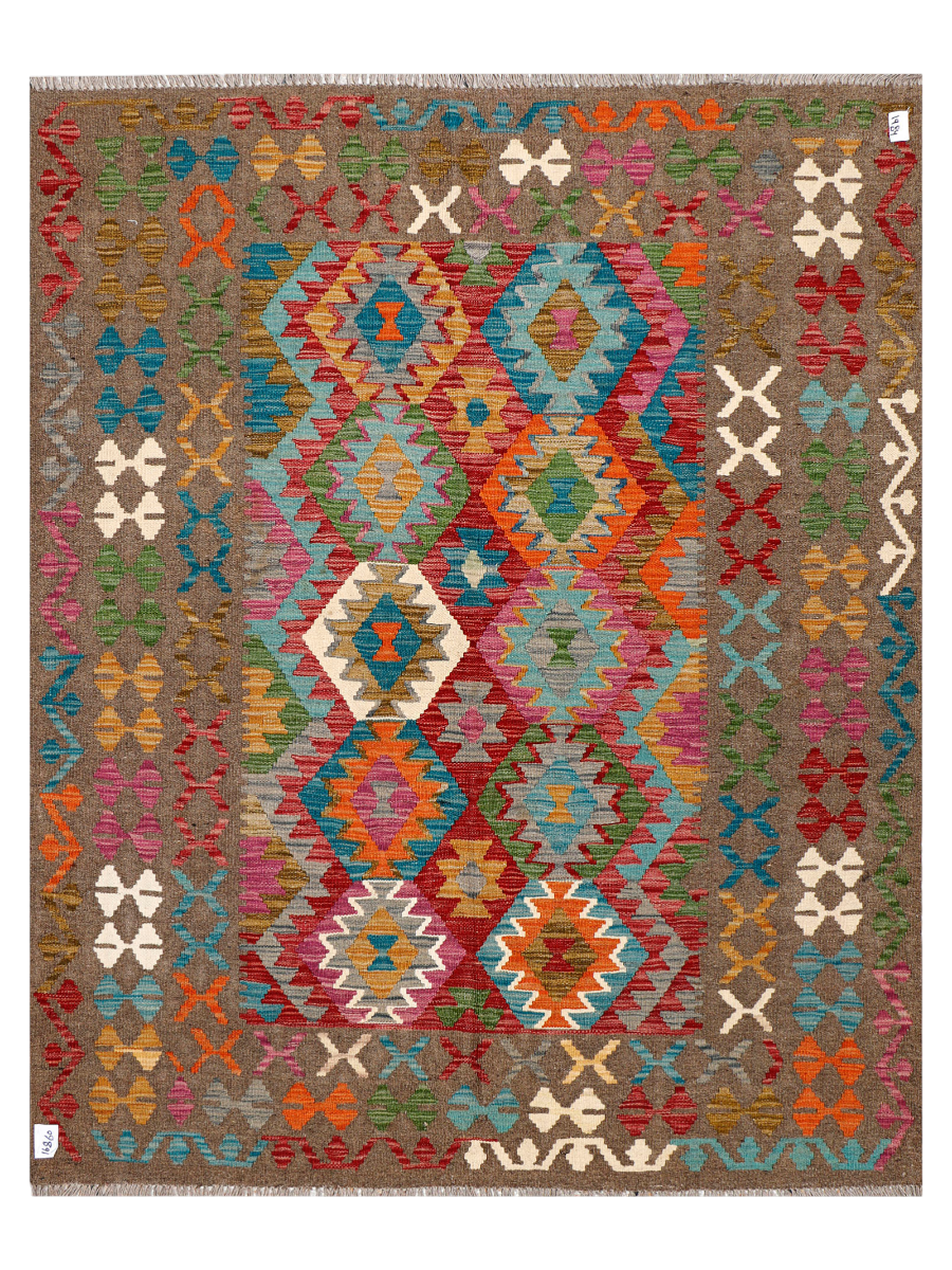 Maimana Afghanistan Kilim Accent Rug - 195 x 155 cm