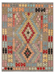 Maimana Afghanistan Kilim Accent Rug - 197 x 148 cm
