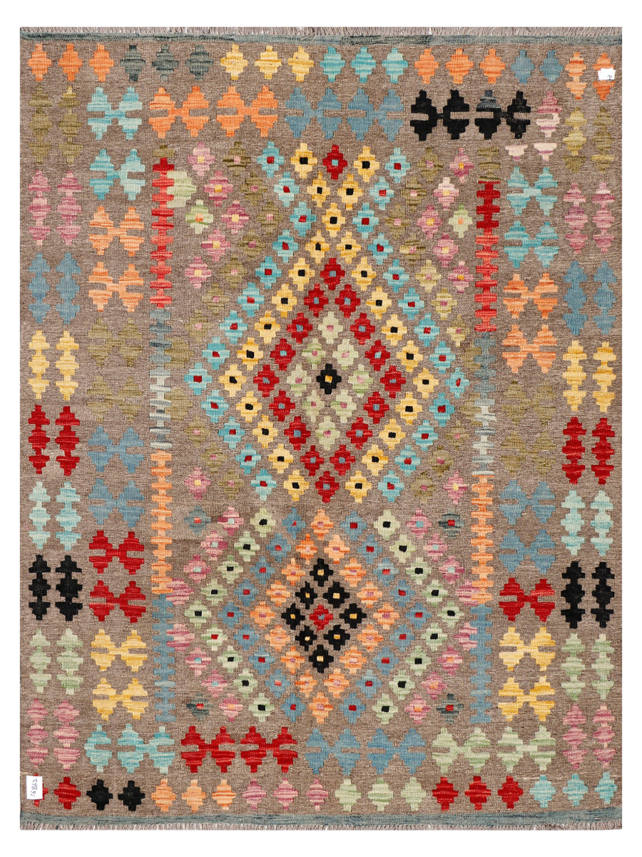 Maimana Afghanistan Kilim Accent Rug - 197 x 148 cm