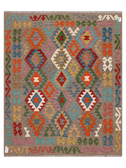 Maimana Afghanistan Kilim Accent Rug - 192 x 156 cm