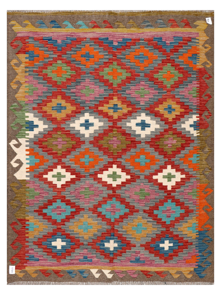 Maimana Afghanistan Kilim Accent Rug - 196 x 148 cm