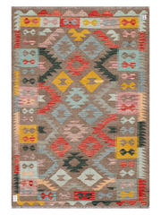 Maimana Afghanistan Kilim Accent Rug - 207 x 142 cm