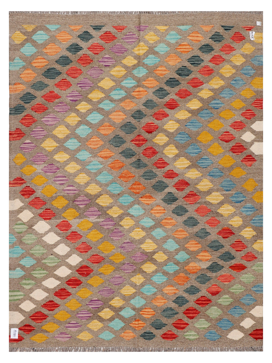 Maimana Afghanistan Kilim Accent Rug - 193 x 144 cm