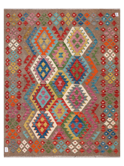 Maimana Afghanistan Kilim Accent Rug - 194 x 152 cm