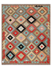 Maimana Afghanistan Kilim Accent Rug - 193 x 154 cm