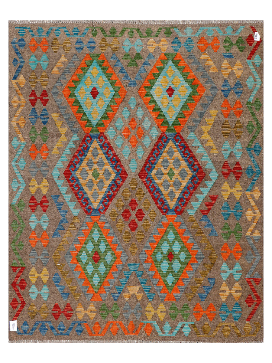 Maimana Afghanistan Kilim Accent Rug - 196 x 155 cm