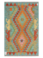 Maimana Afghanistan Kilim Accent Rug - 130 x 83 cm