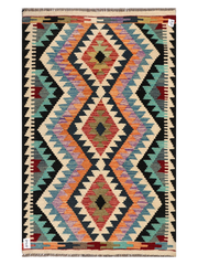 Maimana Afghanistan Kilim Accent Rug - 159 x 99 cm