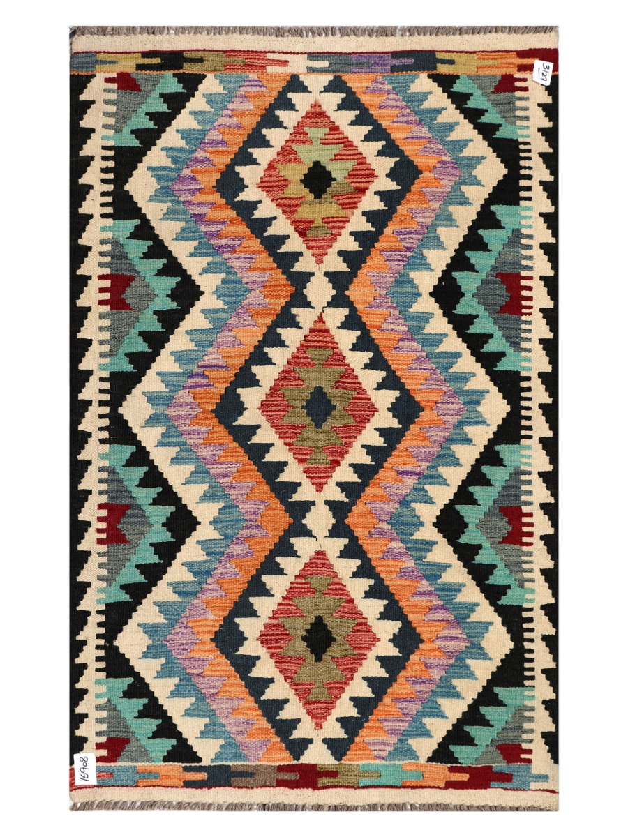 Maimana Afghanistan Kilim Accent Rug - 159 x 99 cm