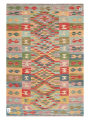 Maimana Afghanistan Kilim Accent Rug - 153 x 105 cm