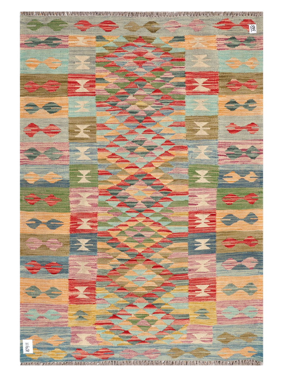 Maimana Afghanistan Kilim Accent Rug - 153 x 105 cm