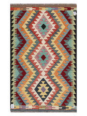 Maimana Afghanistan Kilim Accent Rug - 162 x 99 cm