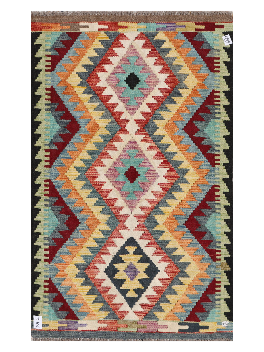 Maimana Afghanistan Kilim Accent Rug - 162 x 99 cm