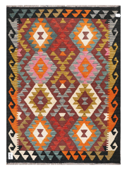 Maimana Afghanistan Kilim Accent Rug - 142 x 102 cm