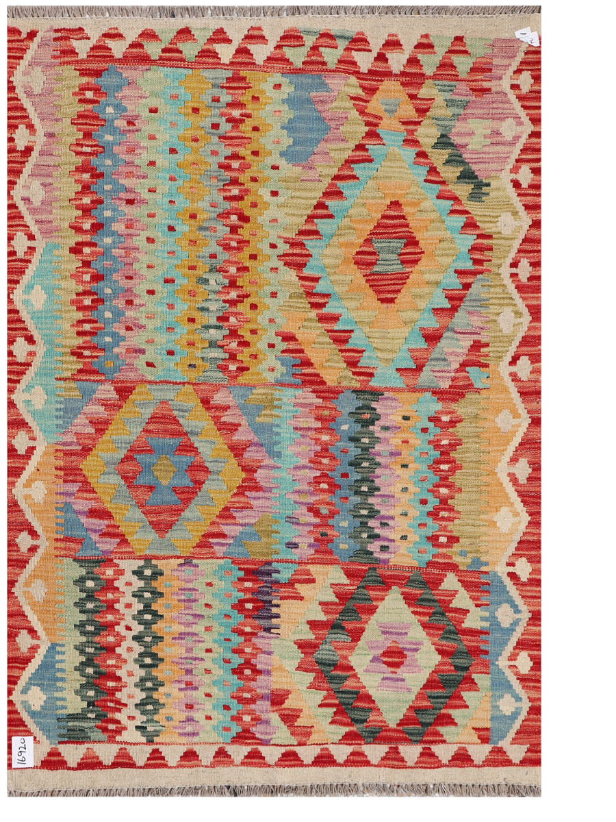 Maimana Afghanistan Kilim Accent Rug - 151 x 102 cm