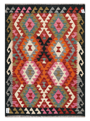 Maimana Afghanistan Kilim Accent Rug - 142 x 101 cm