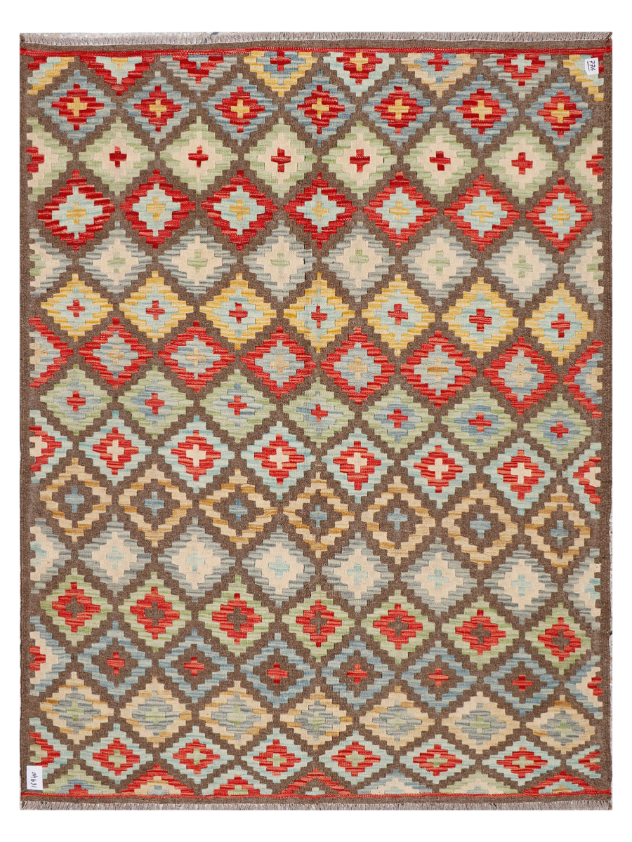 Maimana Afghanistan Kilim Accent Rug - 201 x 153 cm