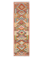 Maimana Afghanistan Kilim Runner Rug - 301 x 88 cm