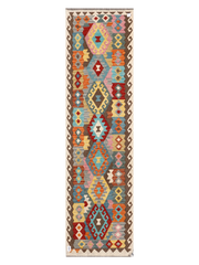 Maimana Afghanistan Kilim Runner Rug - 295 x 81 cm