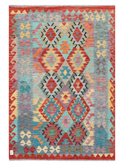 Maimana Afghanistan Kilim Accent Rug - 194 x 133 cm