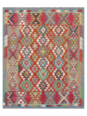 Maimana Afghanistan Kilim Area Rug - 247 x 199 cm