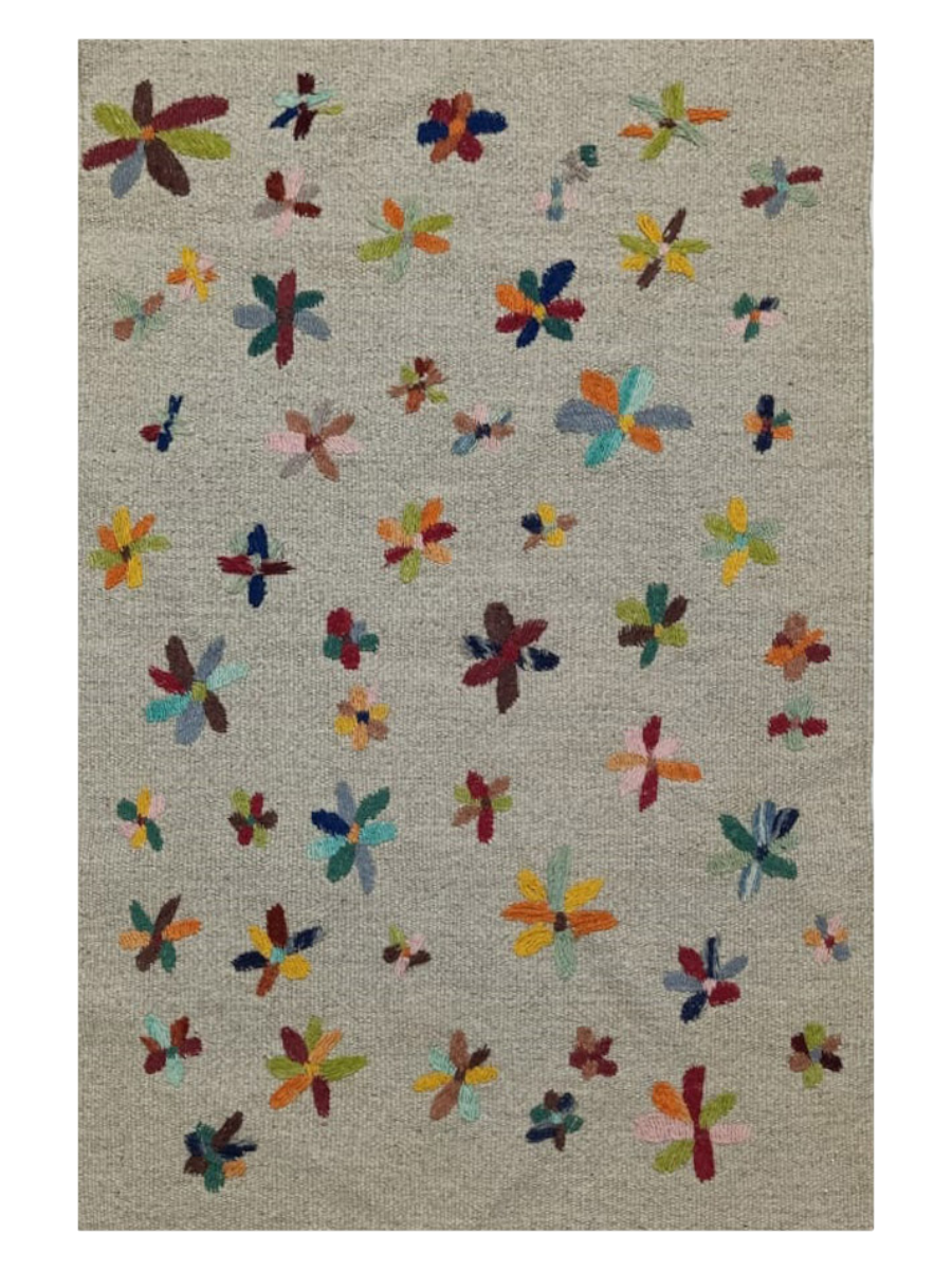 Suzani Hand Embroidered Kilim - Size: 90 x 60 cm