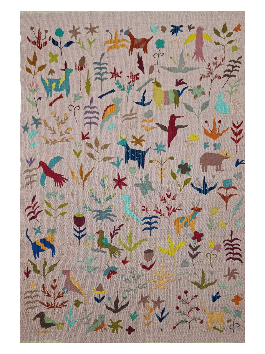 Suzani Hand Embroidered Kilim - Size: 208 x 145 cm