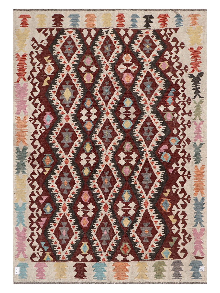 Maimana Afghanistan Kilim Area Rug - 234 x 165 cm