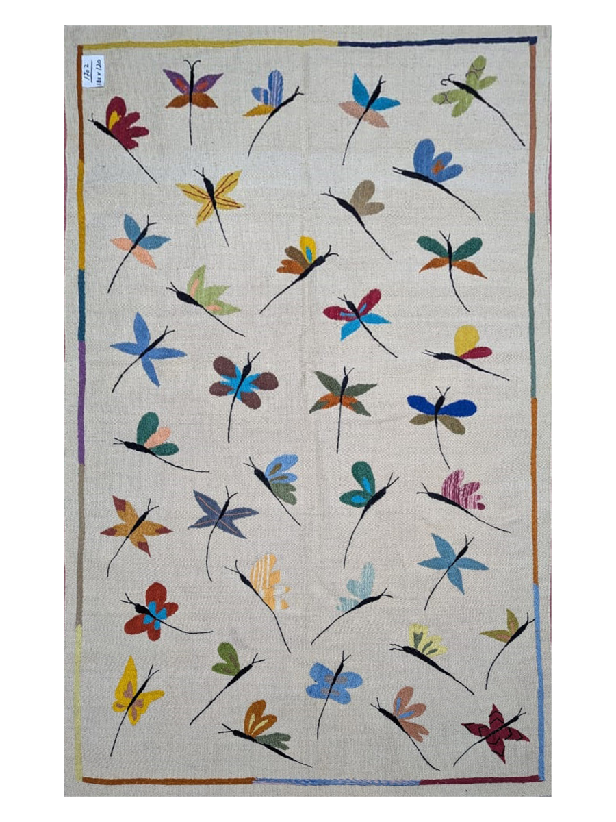 Suzani Hand Embroidered Kilim - Size: 180 x 120 cm