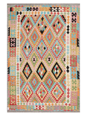 Maimana Afghanistan Kilim Area Rug - 303 x 203 cm