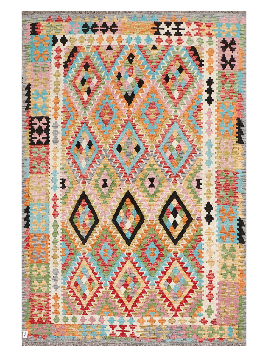Maimana Afghanistan Kilim Area Rug - 303 x 203 cm