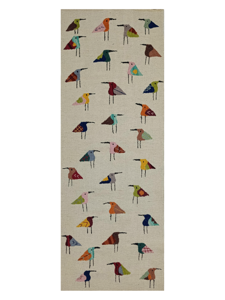 Suzani Hand Embroidered Kilim - Size: 180 x 60 cm