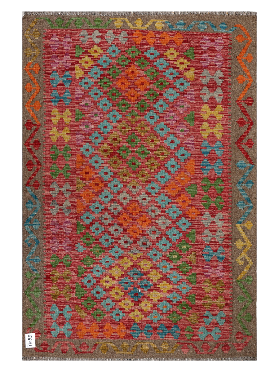 Maimana Afghanistan Kilim Accent Rug - 152 x 102 cm