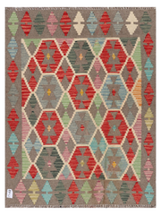 Maimana Afghanistan Kilim Accent Rug - 146 x 110 cm