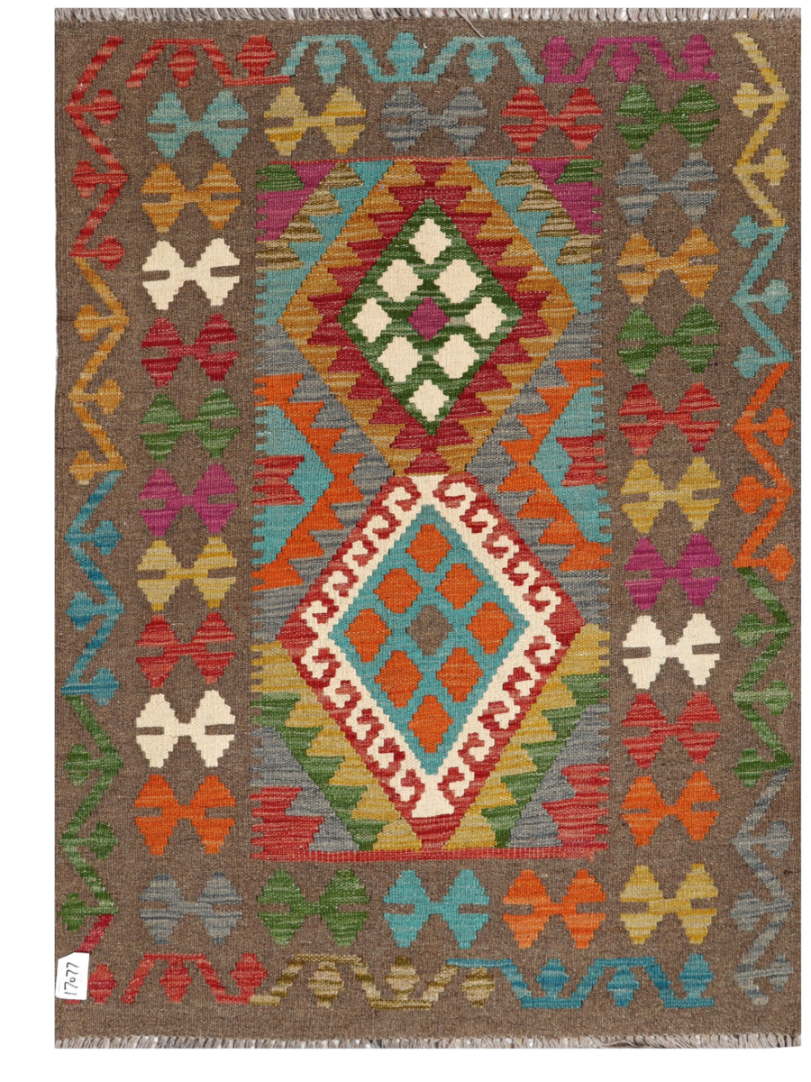Maimana Afghanistan Kilim Accent Rug - 138 x 99 cm