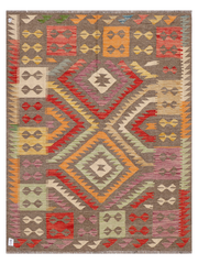Maimana Afghanistan Kilim Accent Rug - 195 x 149 cm