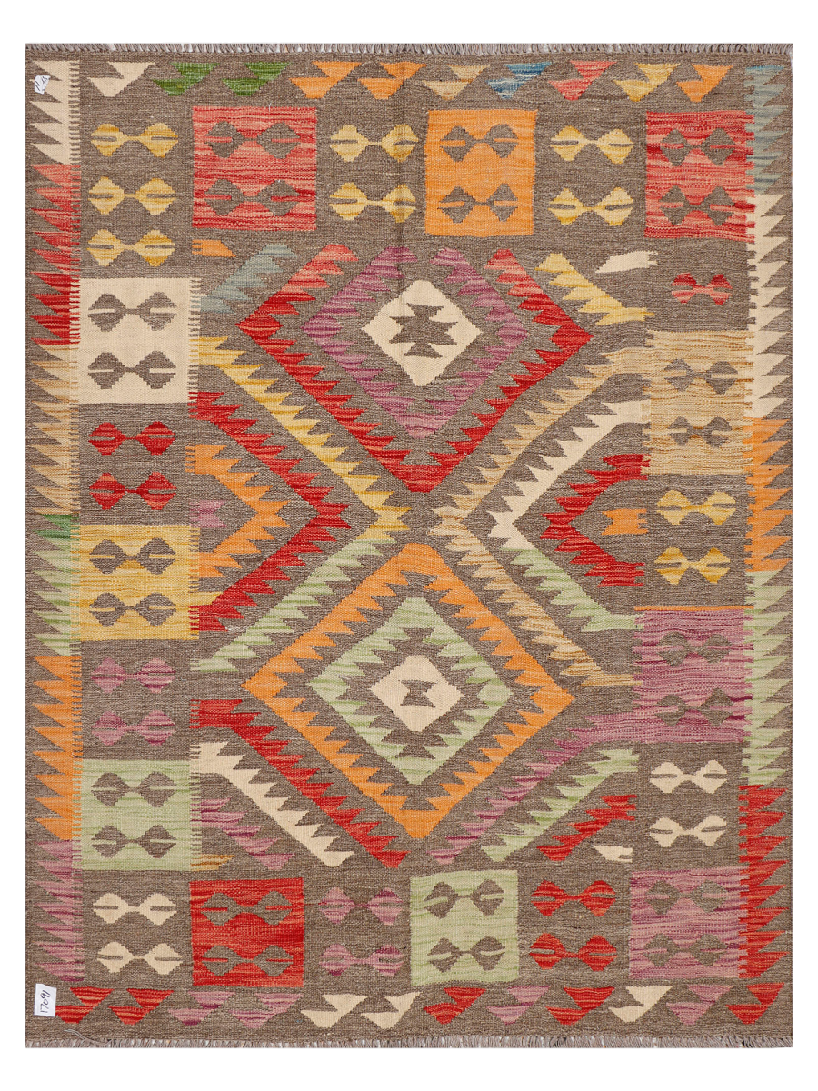 Maimana Afghanistan Kilim Accent Rug - 195 x 149 cm