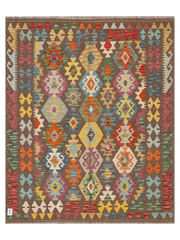 Maimana Afghanistan Kilim Accent Rug - 195 x 159 cm