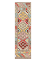 Maimana Afghanistan Kilim Runner Rug - 202 x 58 cm