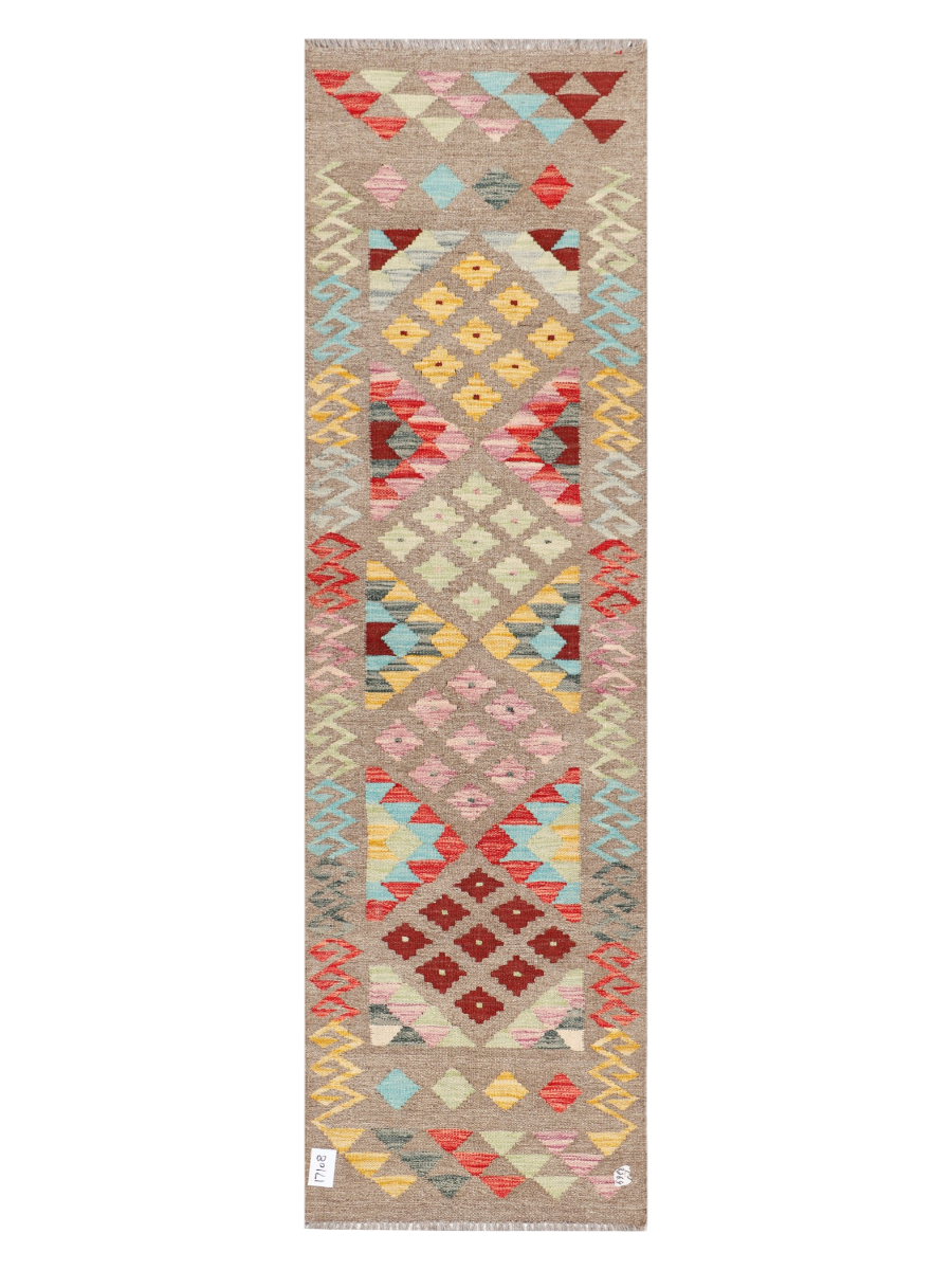 Maimana Afghanistan Kilim Runner Rug - 202 x 58 cm