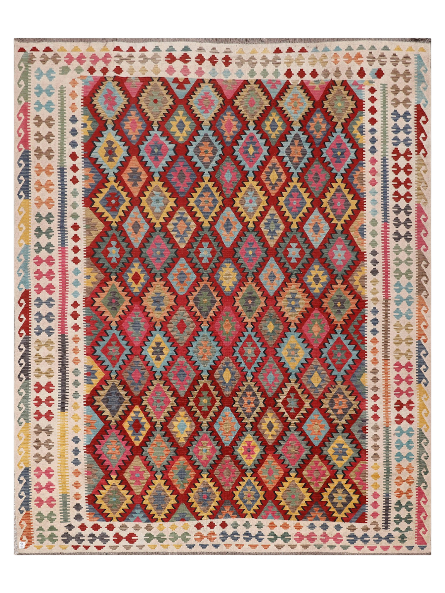 Maimana Afghanistan Kilim Area Rug - 397 x 320 cm