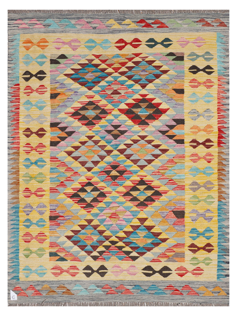 Maimana Afghanistan Kilim Accent Rug - 198 x 148 cm