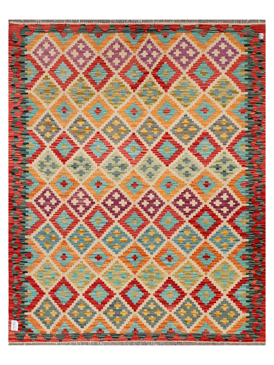 Maimana Afghanistan Kilim Accent Rug - 199 x 157 cm