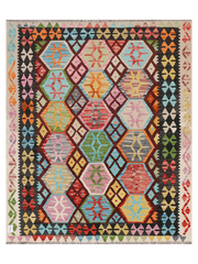 Maimana Afghanistan Kilim Accent Rug - 191 x 156 cm