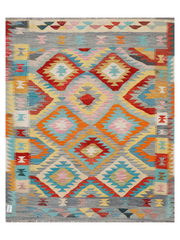 Maimana Afghanistan Kilim Accent Rug - 188 x 155 cm