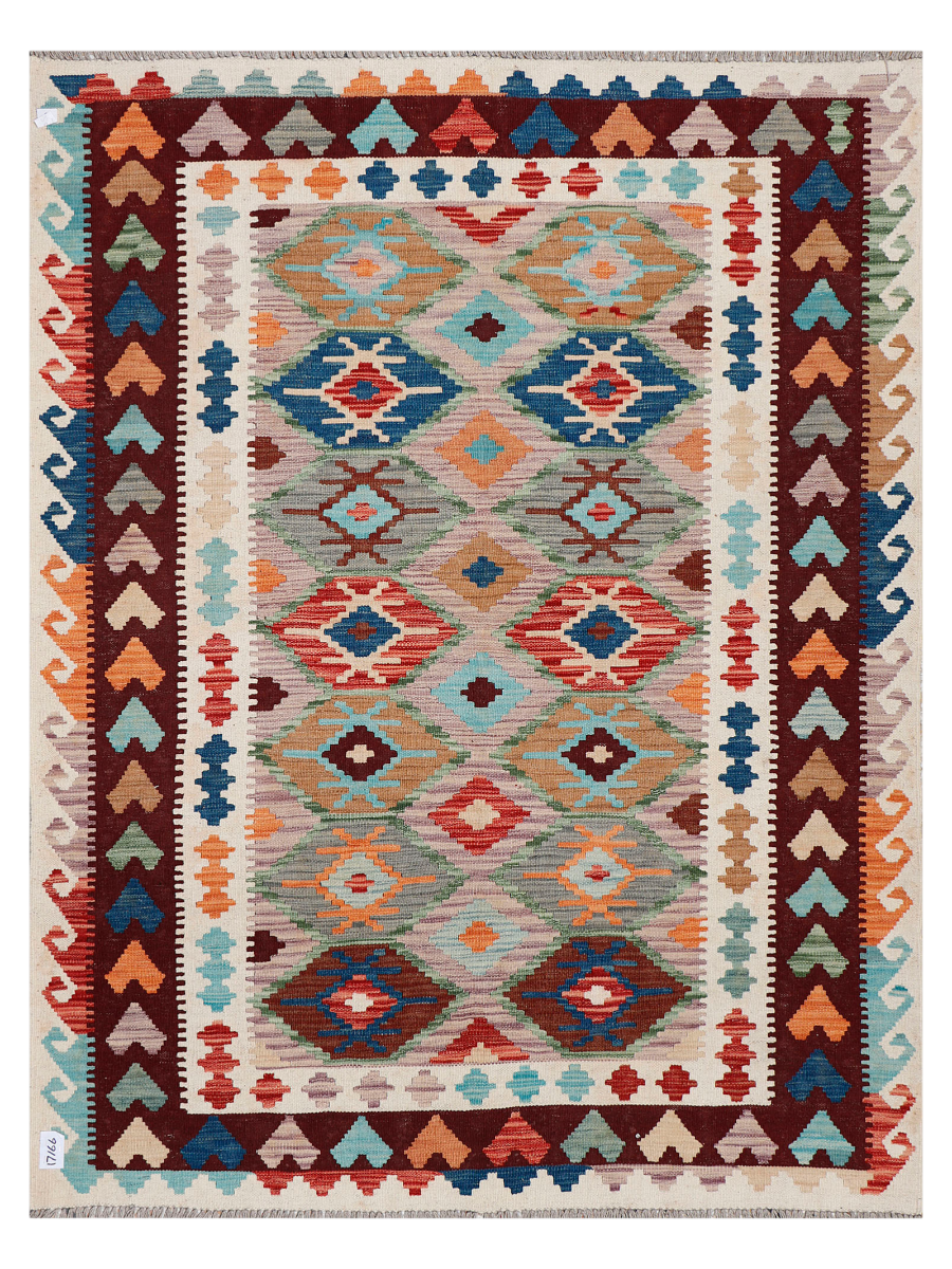 Maimana Afghanistan Kilim Accent Rug - 200 x 153 cm