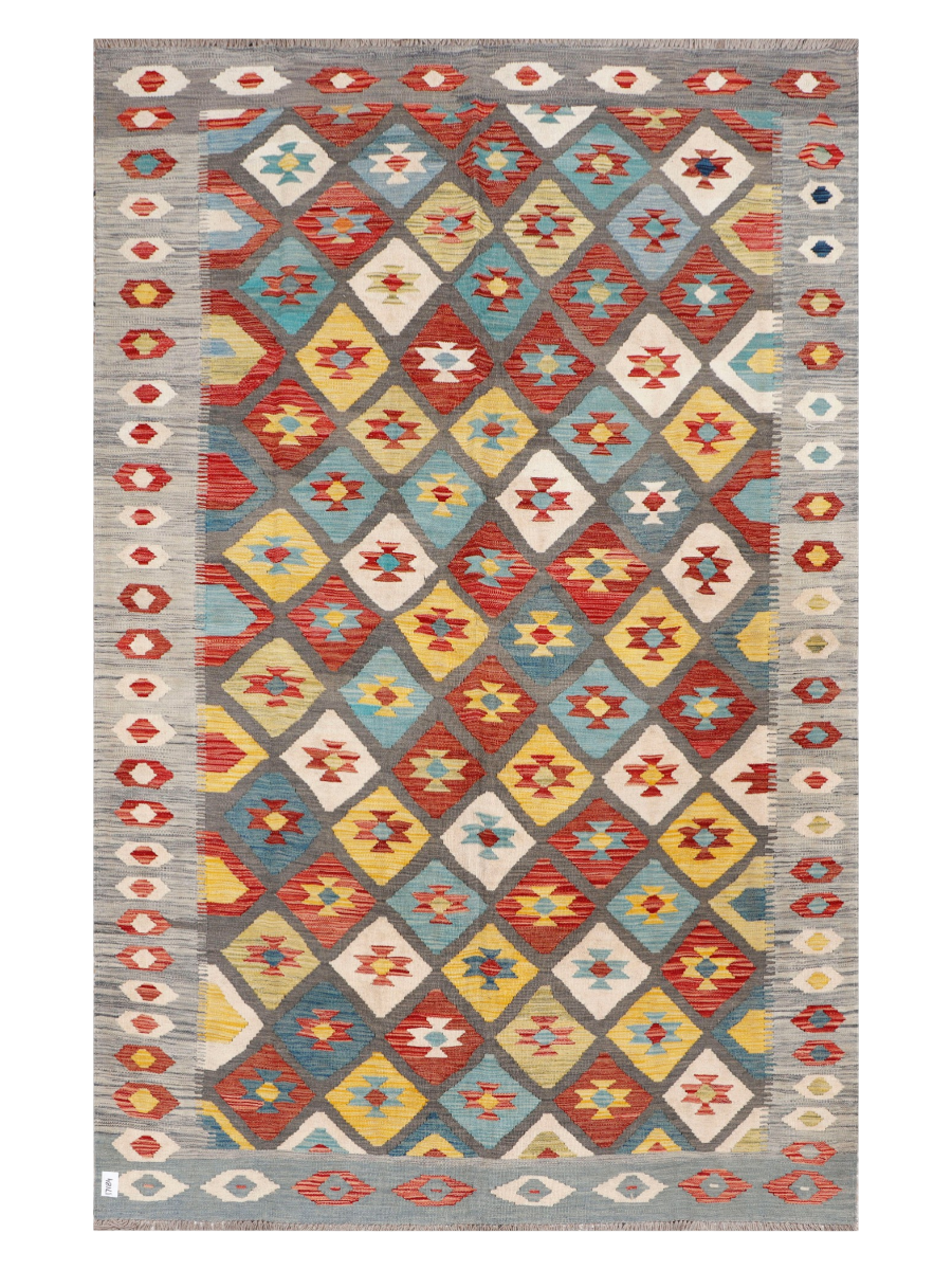 Maimana Afghanistan Kilim Area Rug - 296 x 190 cm