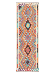 Maimana Afghanistan Kilim Runner Rug - 244 x 80 cm